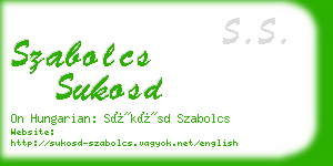 szabolcs sukosd business card